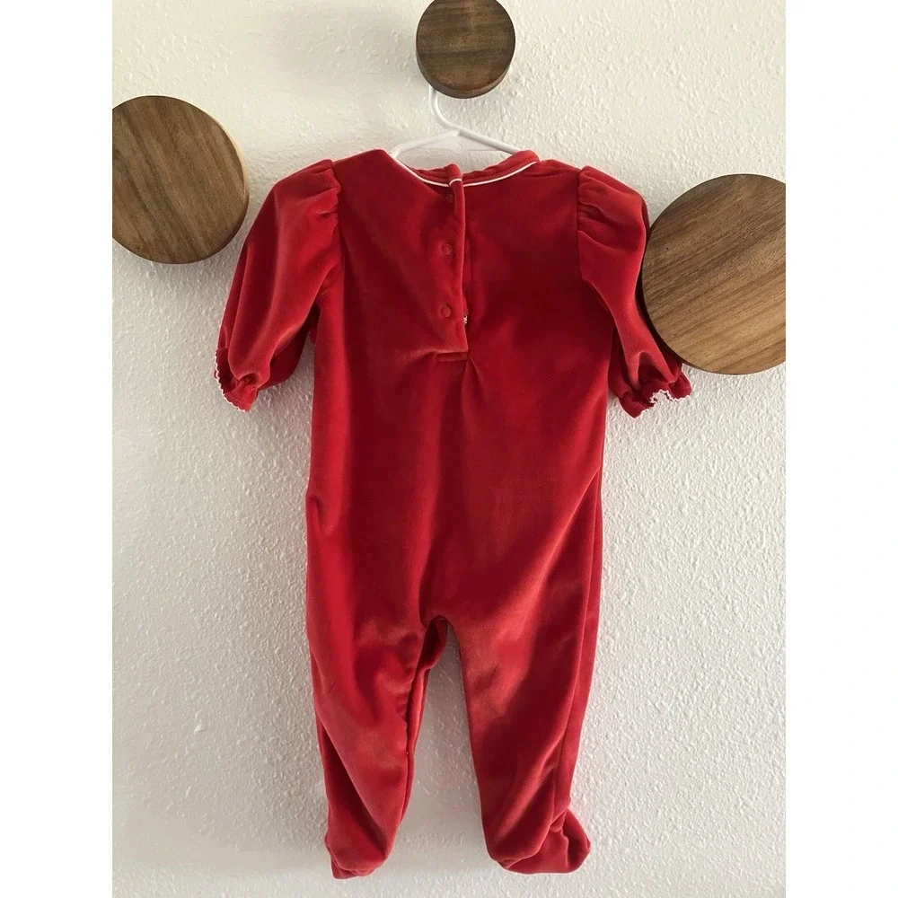 Vintage Simply Basics‎ Baby's First Christmas Sleeper Outfit Size 3-6 Months